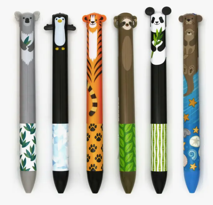 Twice As Nice Cute Creatures 2 Color Click Pen