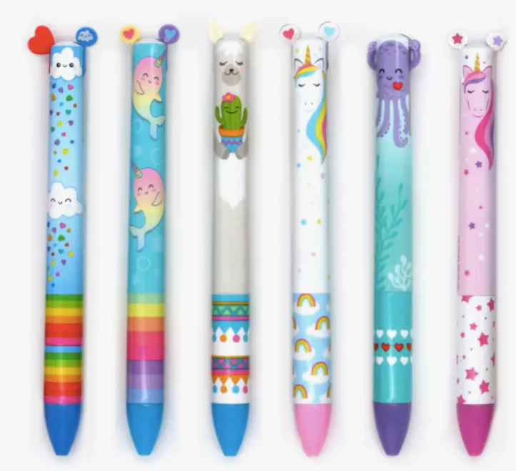 Twice As Nice Rainbow 2 Color Click Pen