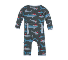 Load image into Gallery viewer, Santa Sharks Holiday Jammies
