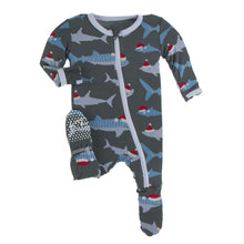 Load image into Gallery viewer, Santa Sharks Holiday Jammies
