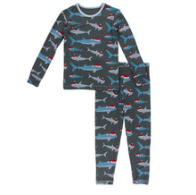 Load image into Gallery viewer, Santa Sharks Holiday Jammies
